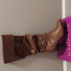 Rampage-Tall Brown Boots with Heel
